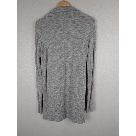 Athleta Cardigan Open Front Long Sleeve Gray Modal Sz M Athleisure Yoga Gym 152 - Picture 2 of 6